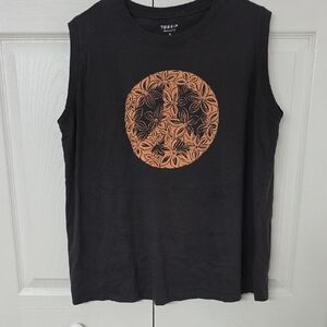 Torrid Muscle Tee with Floral Peace Sign